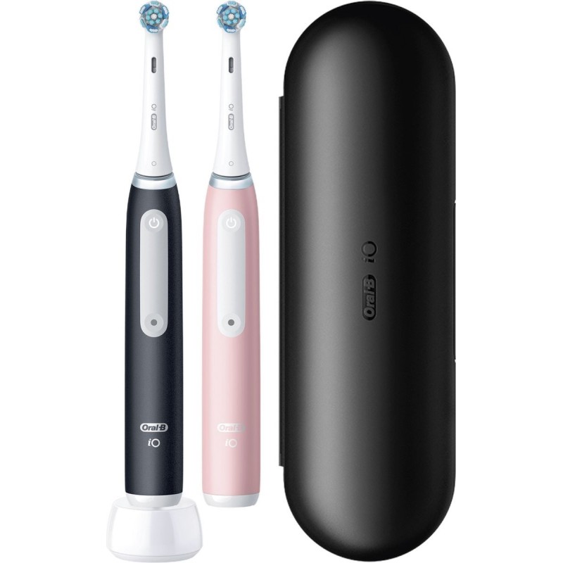 Oral-B iO Series 3N Duo Elektrisk tandbørste 2 stk. Sort/Lyserød